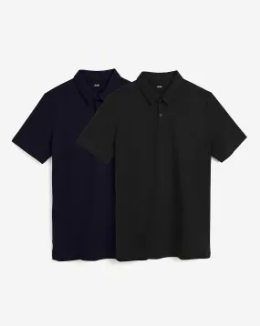 2 Pack Pure Cotton Jersey Polo