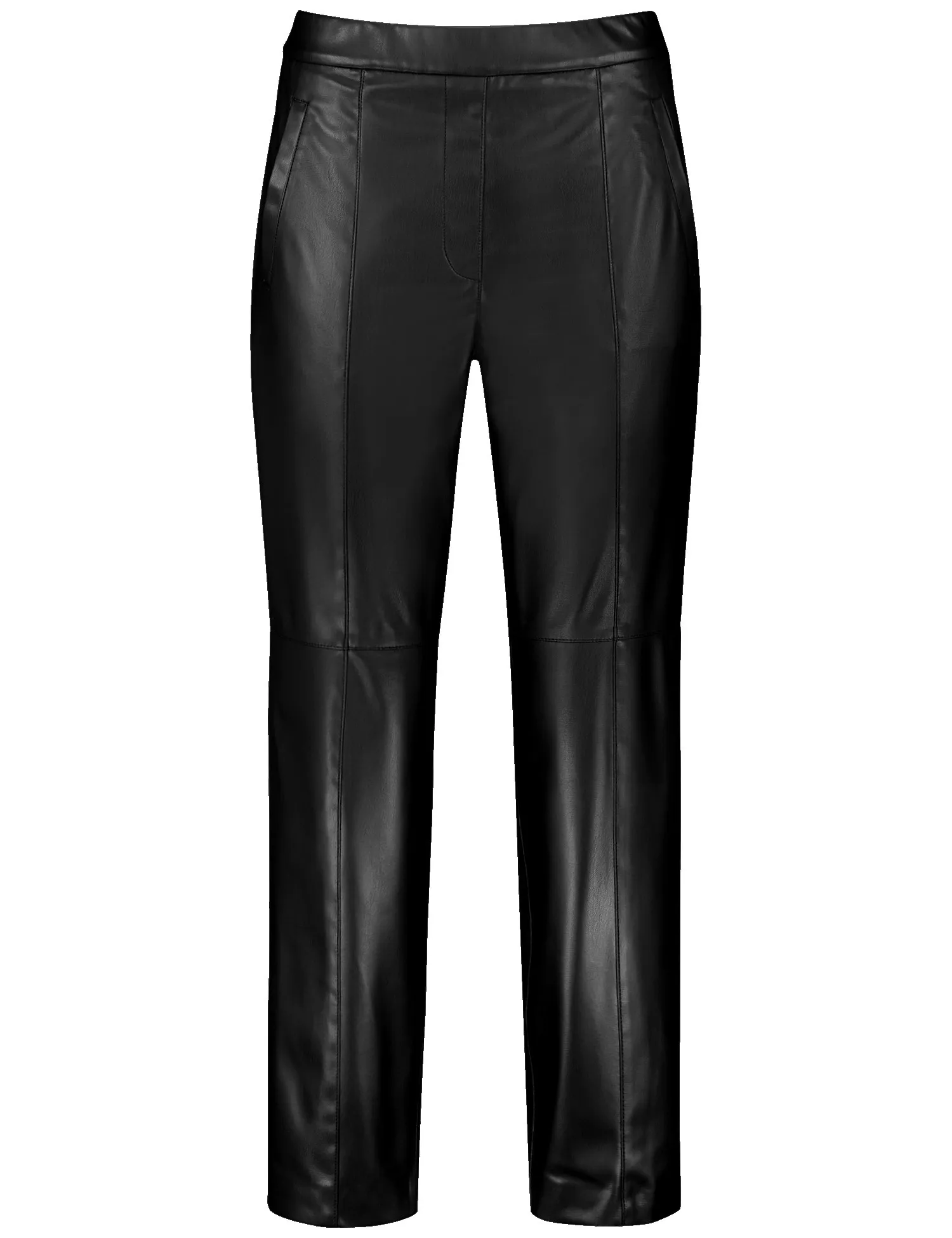 7/8-length faux leather trousers