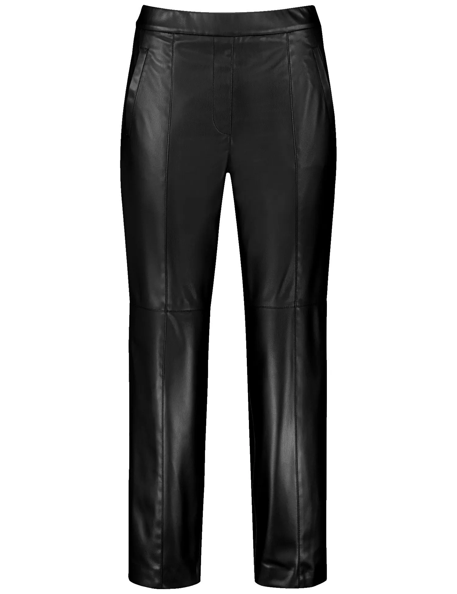 7/8-length faux leather trousers