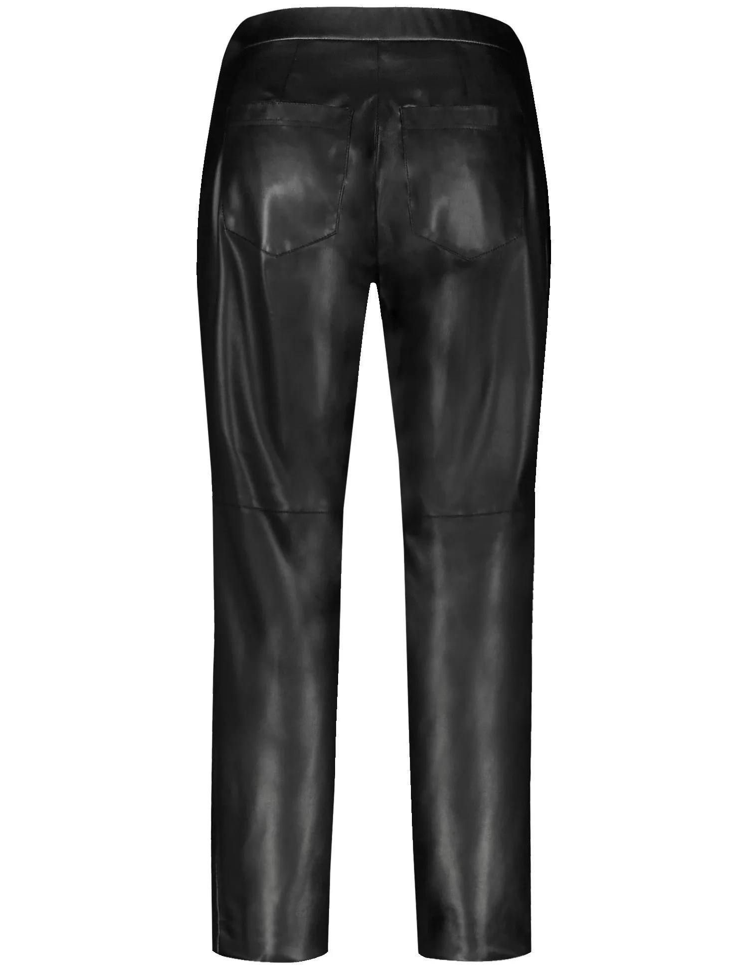 7/8-length faux leather trousers