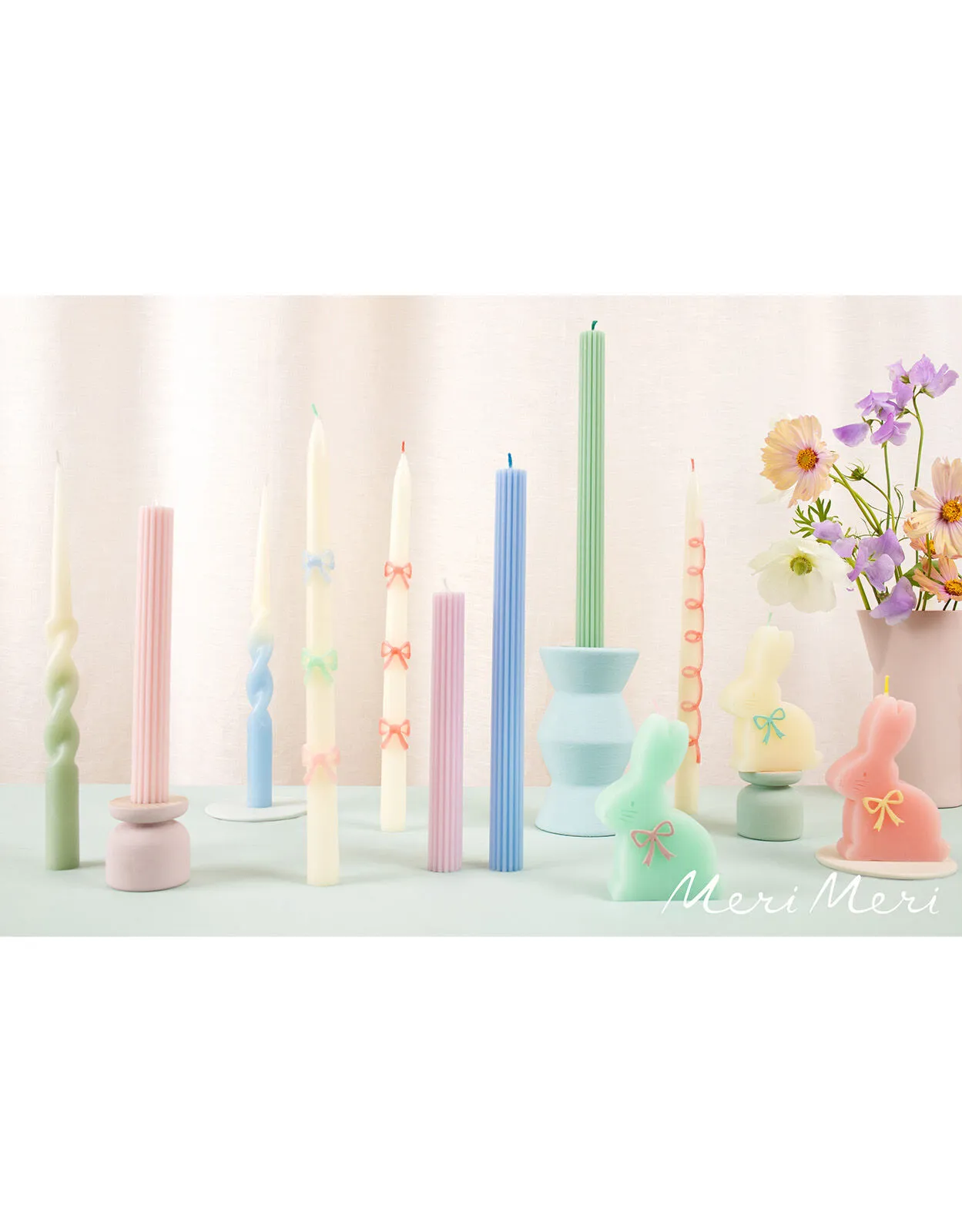 8-Pack Meri Meri Rainbow Twist Candles