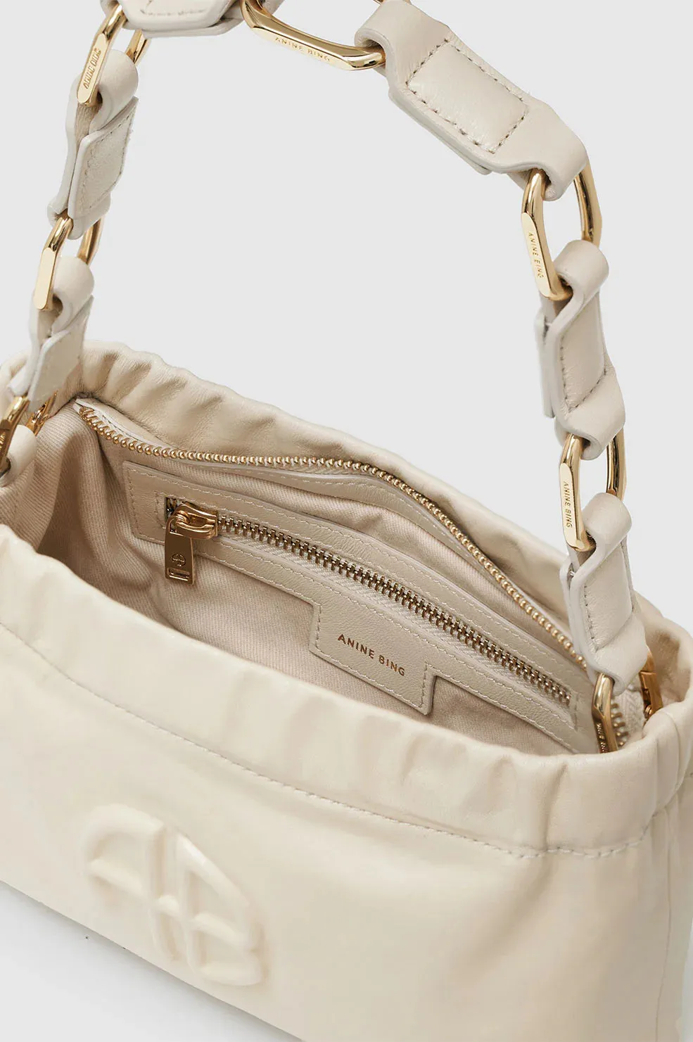 AB Small Kate Shoulder Bag - Ivory