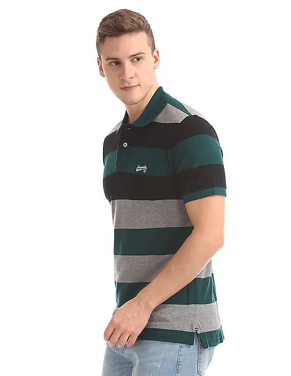 Aeropostale Short Sleeve Heathered Polo Shirt