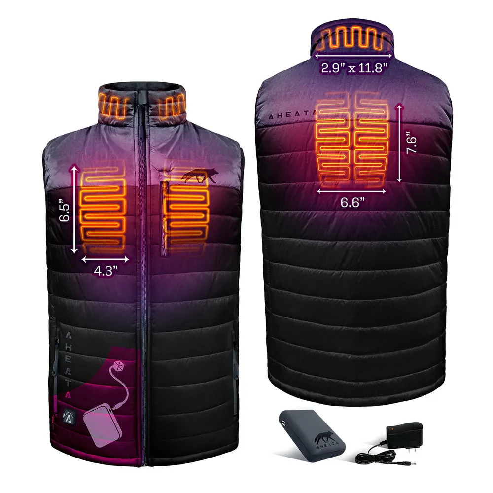 Aheata 7V Men's Heated Vest with Battery Pack