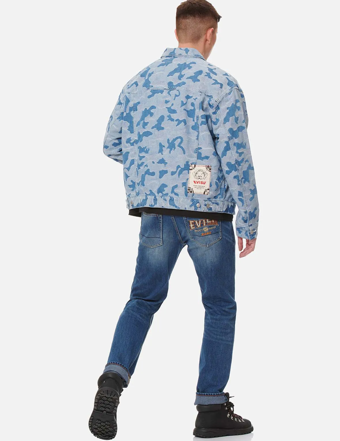 Allover Camouflage Jacquard Denim Jacket