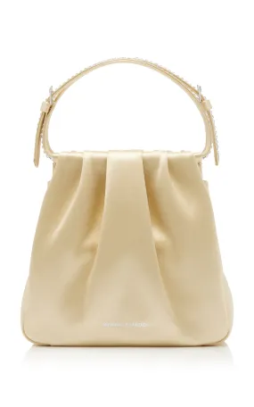 Amina Muaddi Vittoria Crystal Satin Bag