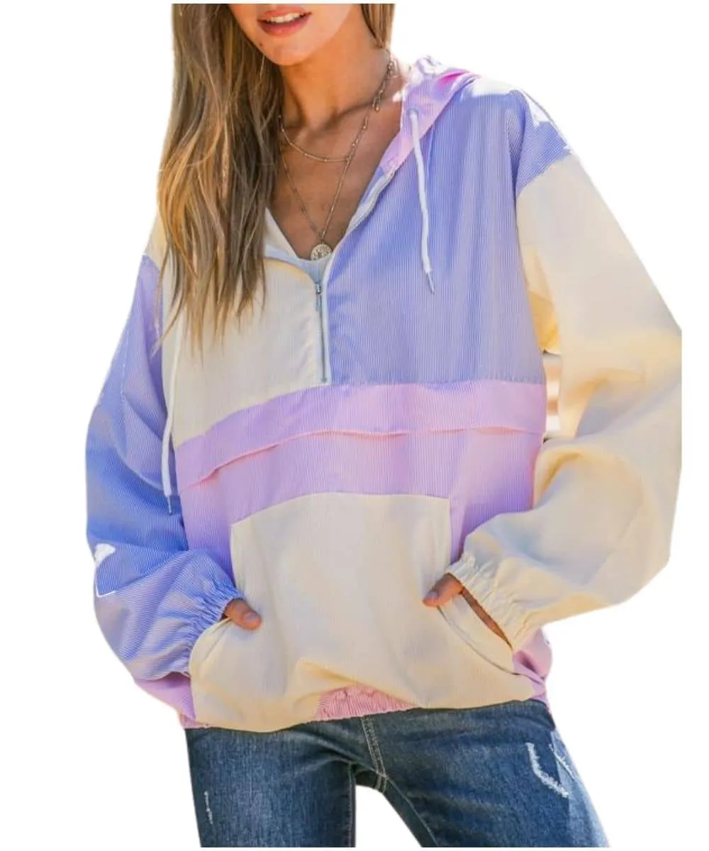 And The Why Women's Color Block Windbreaker