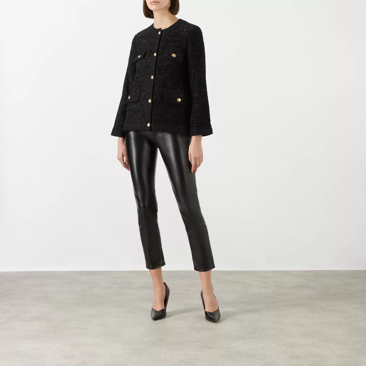 ANINE BING Lydia Tweed Jacket - Black