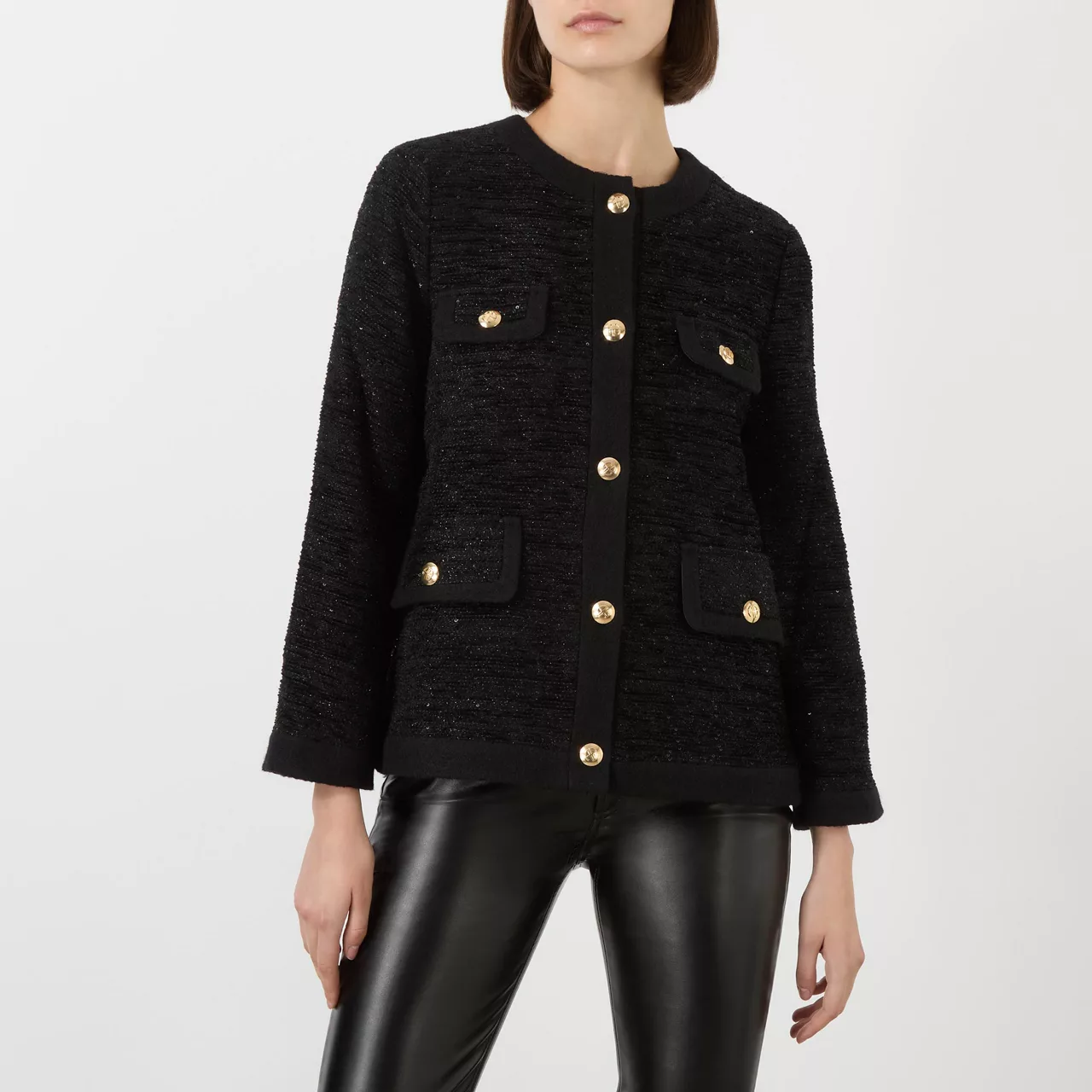 ANINE BING Lydia Tweed Jacket - Black