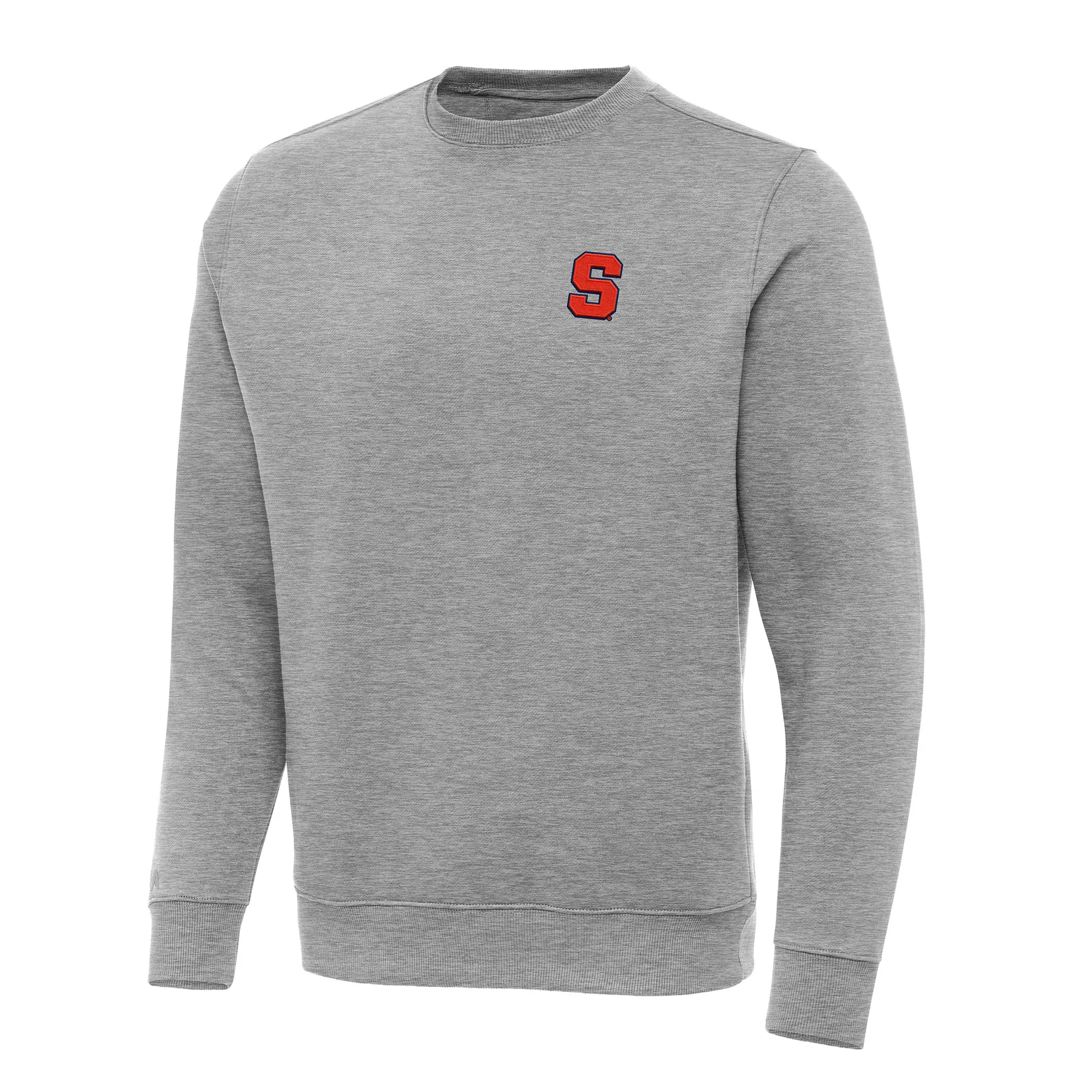 Antigua Syracuse Orange Heather Gray Big & Tall Victory Crew Neck Pullover Sweatshirt