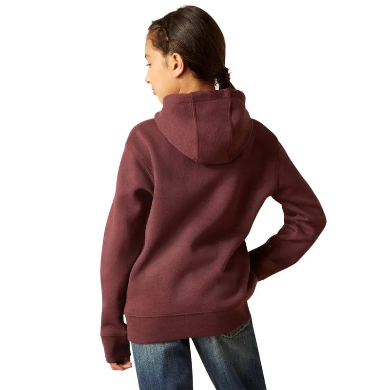 Ariat Girls Flora Clover Brown Hoodie 10047170