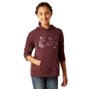 Ariat Girls Flora Clover Brown Hoodie 10047170