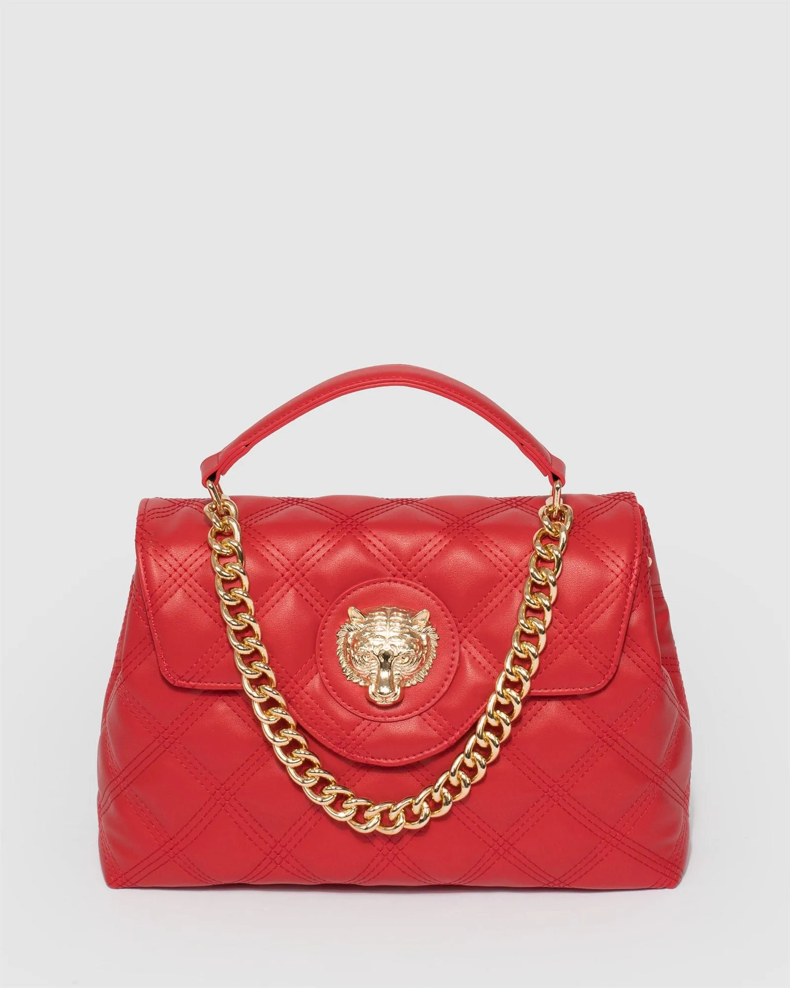 Asma Chain Red Quilt Bag