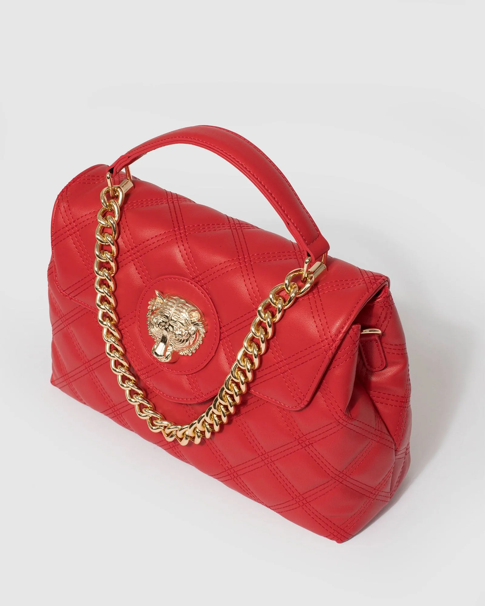 Asma Chain Red Quilt Bag