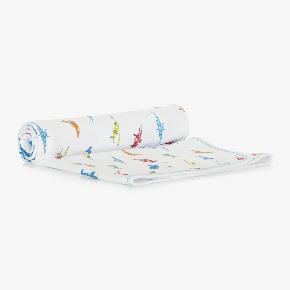 Baby Boys White Active Aviators Blanket (72cm)