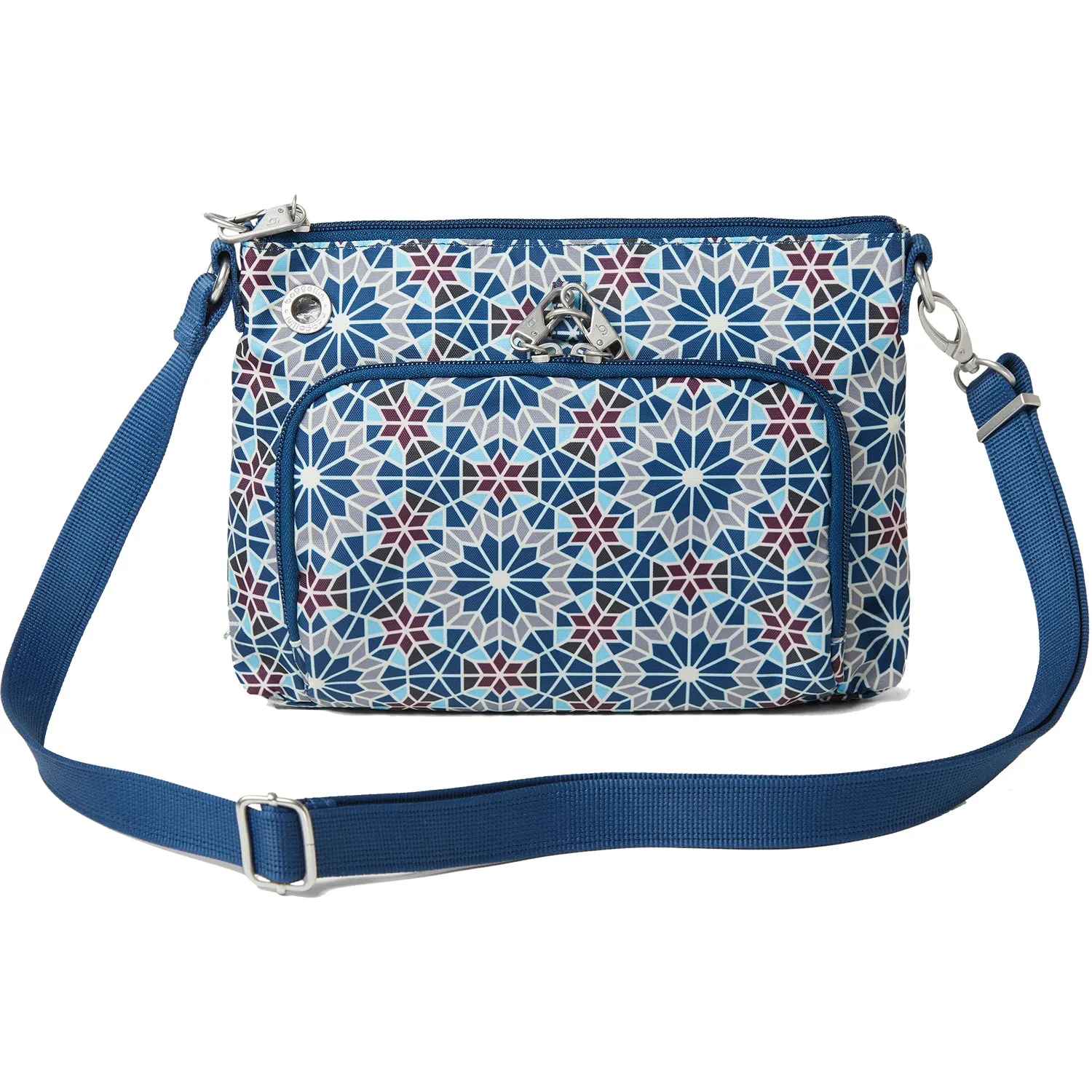 Baggallini Anti-Theft Memento Crossbody Moroccan Blue Nylon