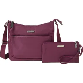 Baggallini Greenwich Crossbody Plumberry Nylon