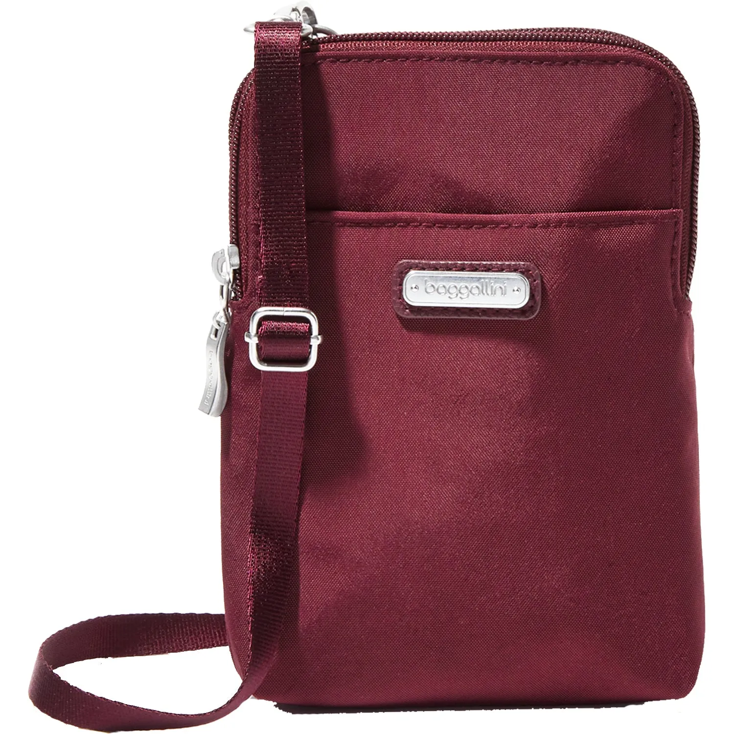 Baggallini Take Two RFID Bryant Crossbody Dark Cherry Nylon