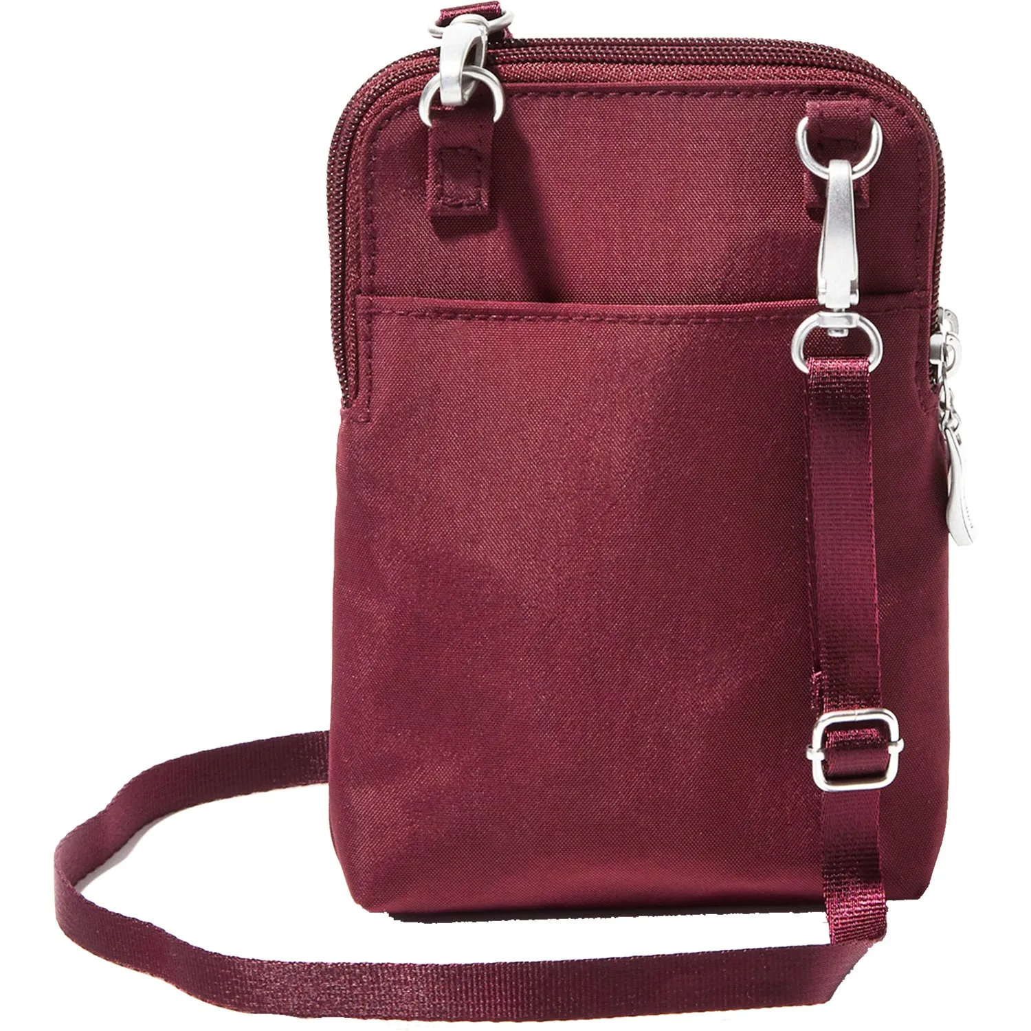 Baggallini Take Two RFID Bryant Crossbody Dark Cherry Nylon