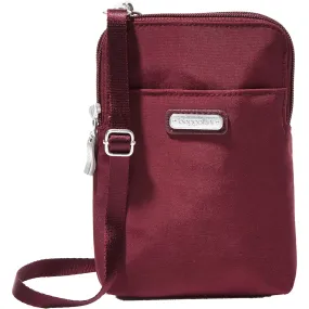 Baggallini Take Two RFID Bryant Crossbody Dark Cherry Nylon