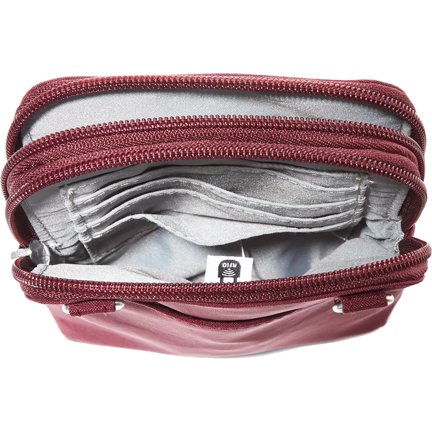 Baggallini Take Two RFID Bryant Crossbody Dark Cherry Nylon