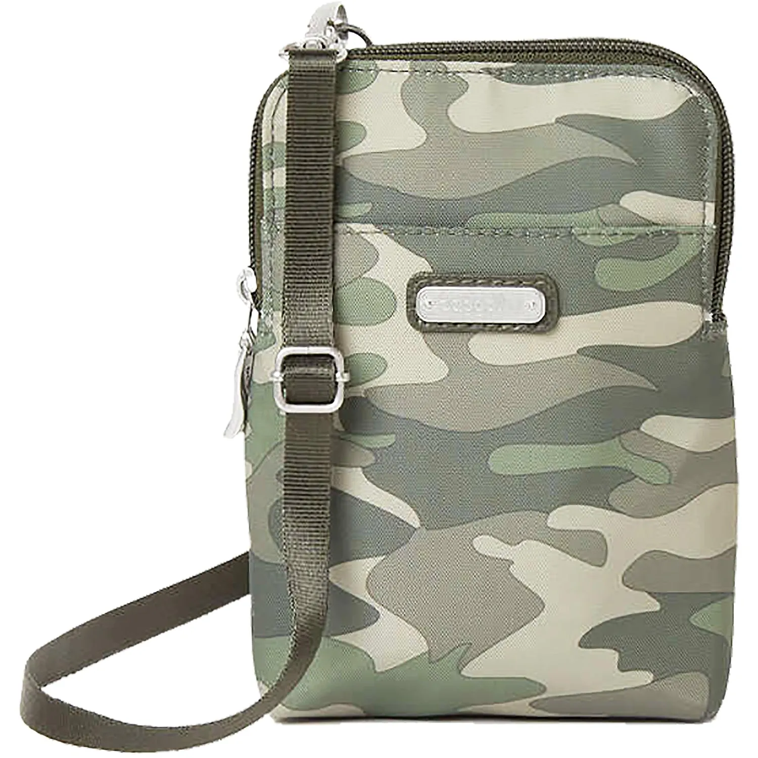 Baggallini Take Two RFID Bryant Crossbody Olive Camo Nylon