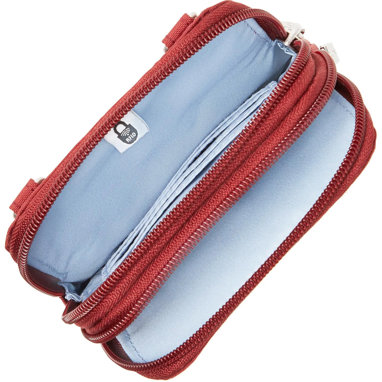 Baggallini Take Two RFID Bryant Crossbody Russet Red Nylon