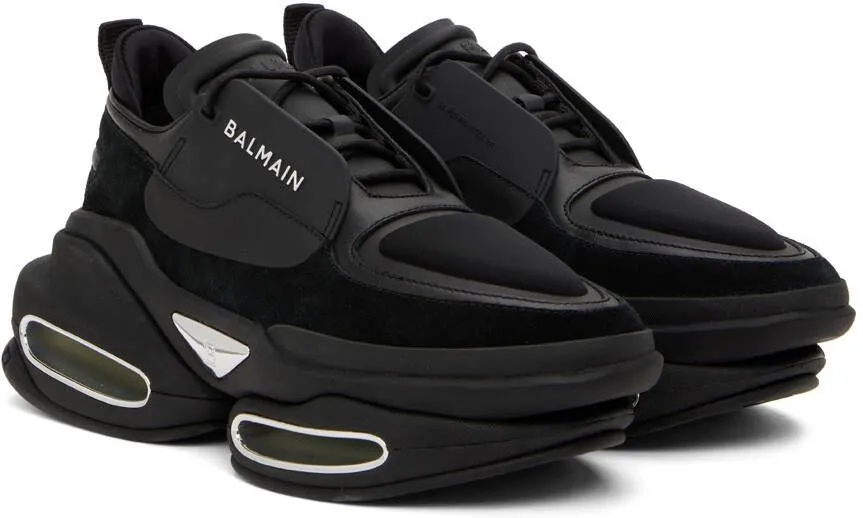 Balmain Black B-Bold Low-Top Sneakers