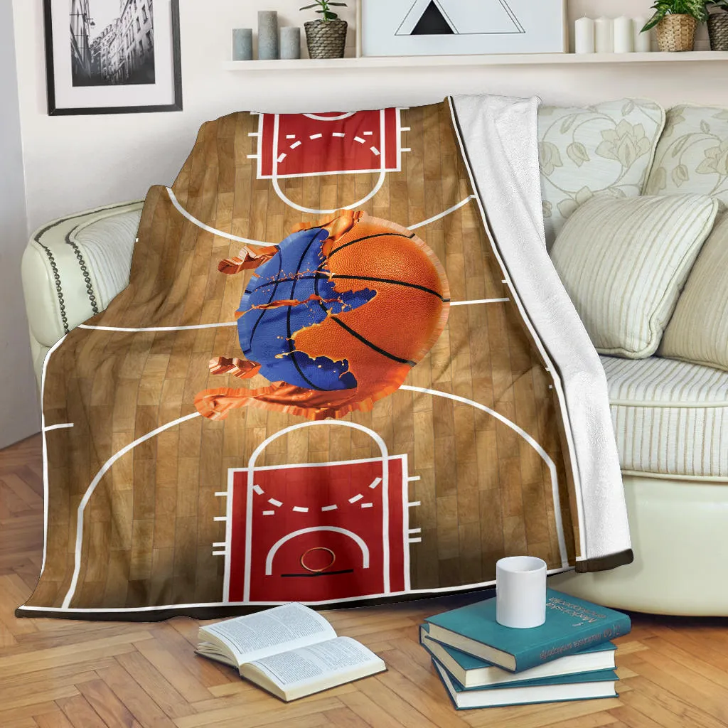 Basketball Court Paintball Premium Blanket