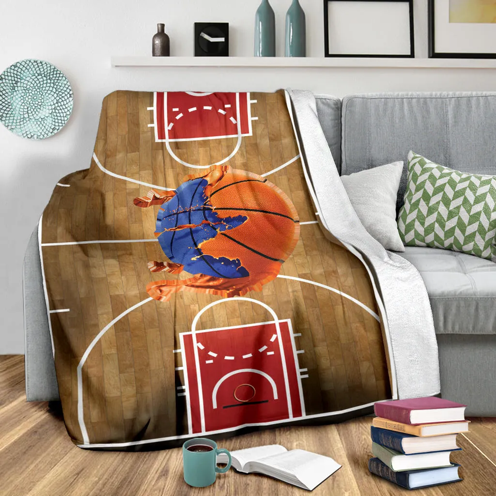 Basketball Court Paintball Premium Blanket