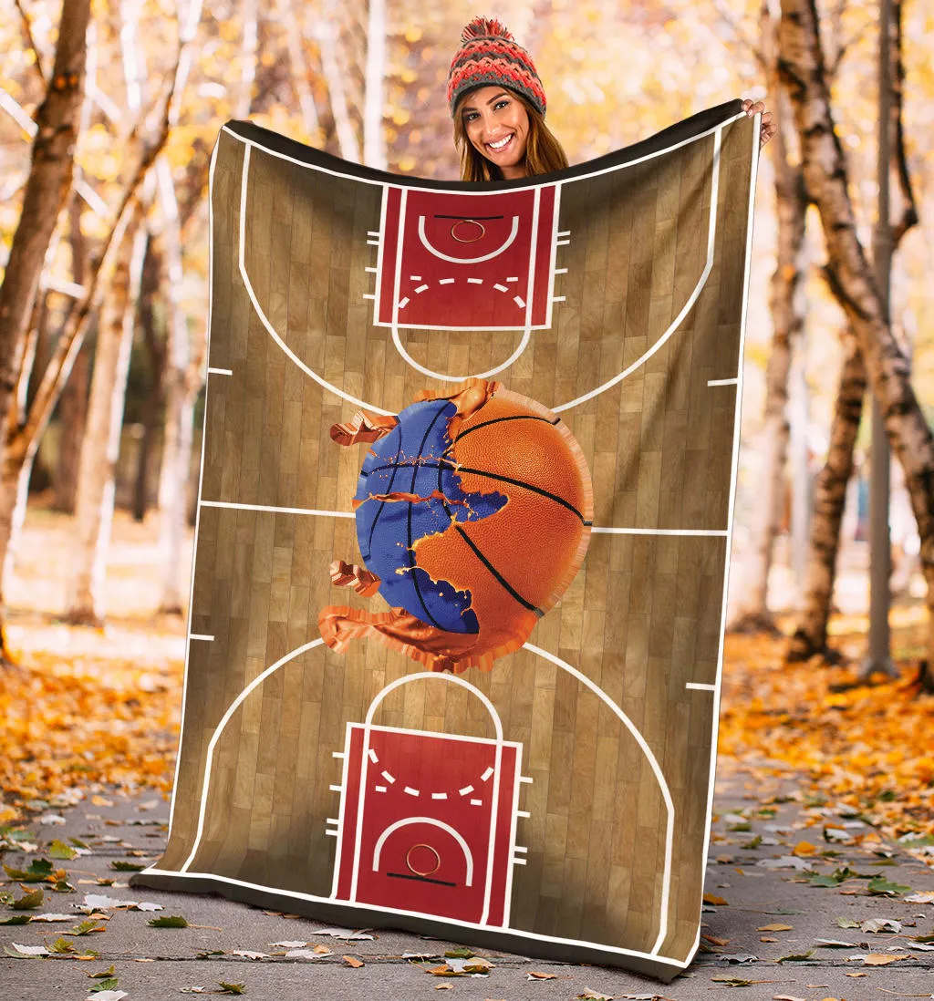 Basketball Court Paintball Premium Blanket