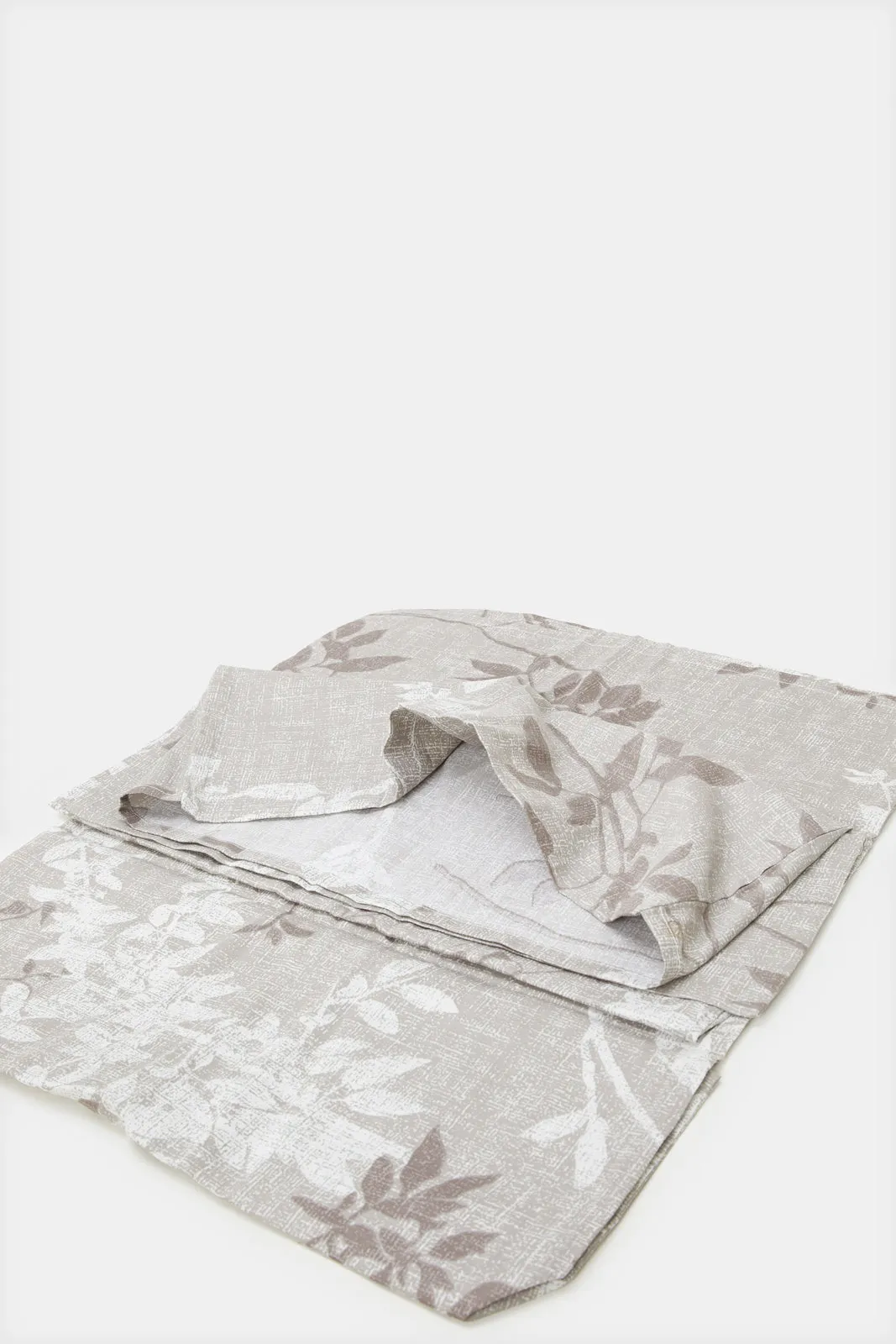 Beige 3 Piece Printed Duvet Cover Set (King Size)