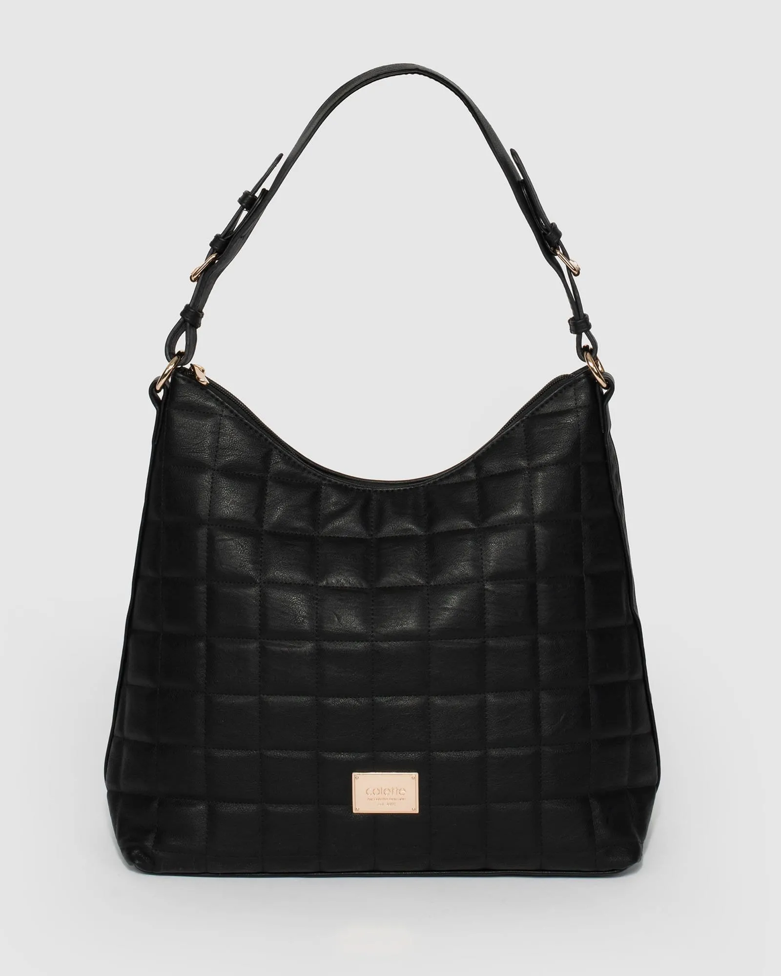 Black Nina Quilt Slouch Bag