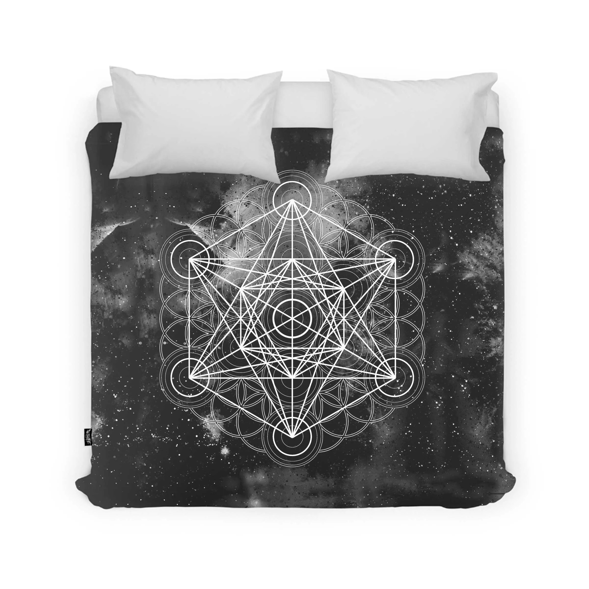 BLACK SPACE METATRONS CUBE PREMIUM DUVET COVER