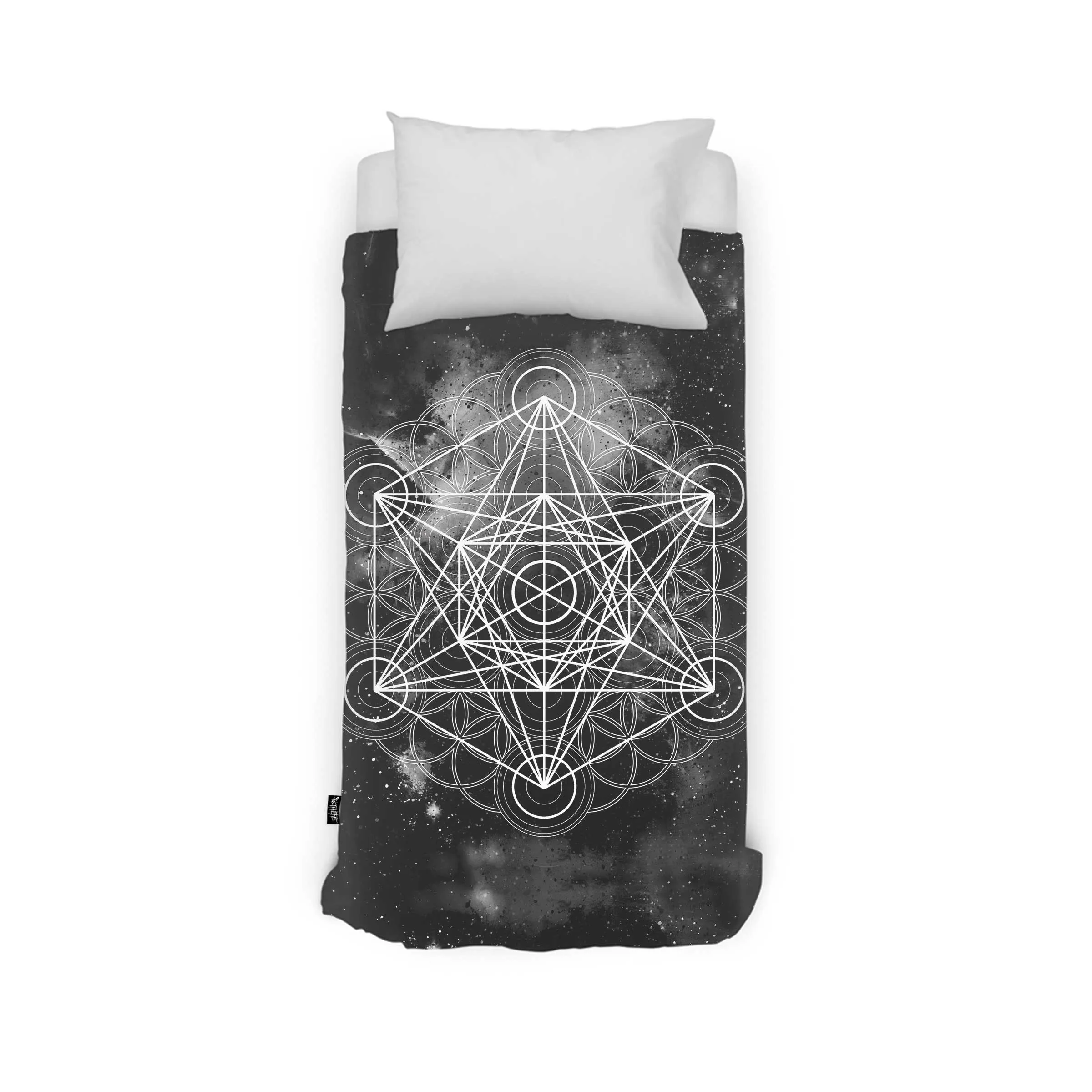 BLACK SPACE METATRONS CUBE PREMIUM DUVET COVER