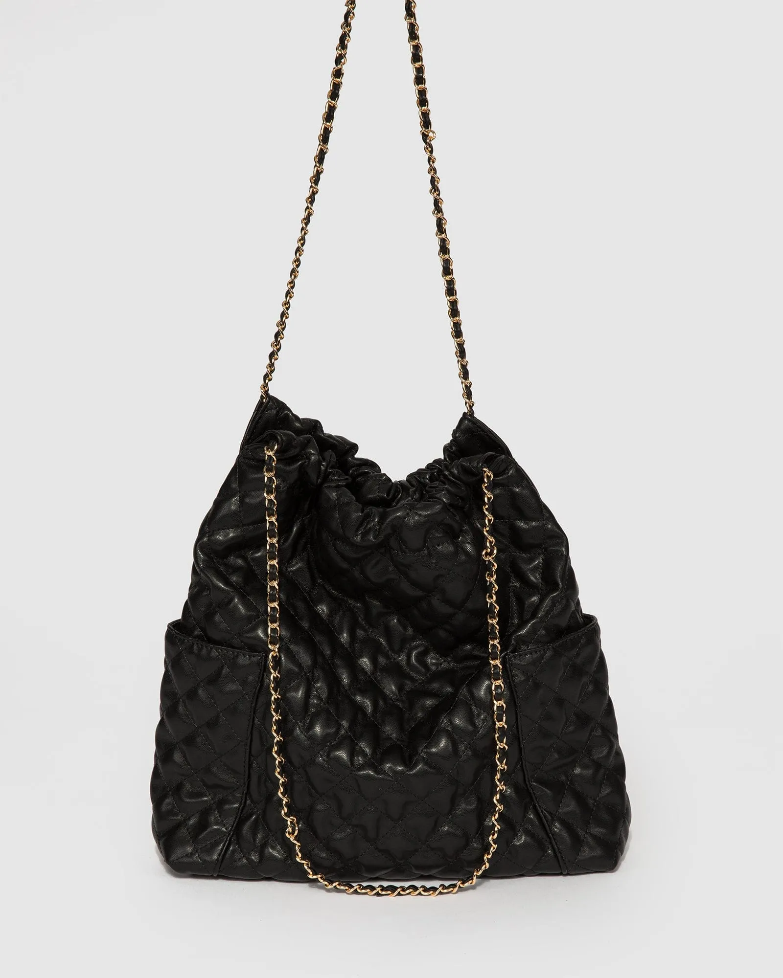 Black Zara Slouch Quilt Bag