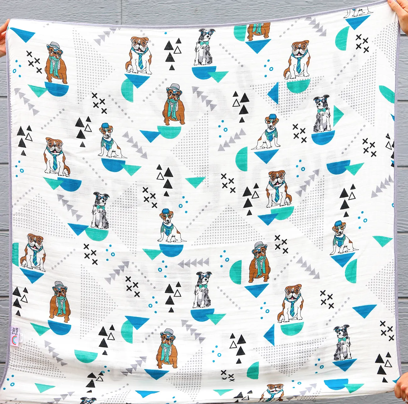 Blanket - My WHOLE Heart (Turquoise/Grey)