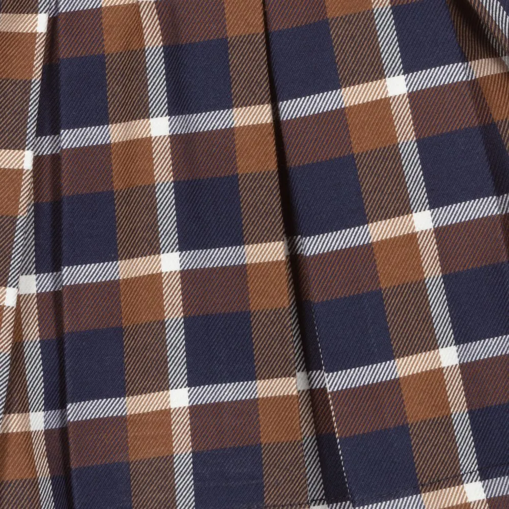 Blue & Brown Checked Skirt