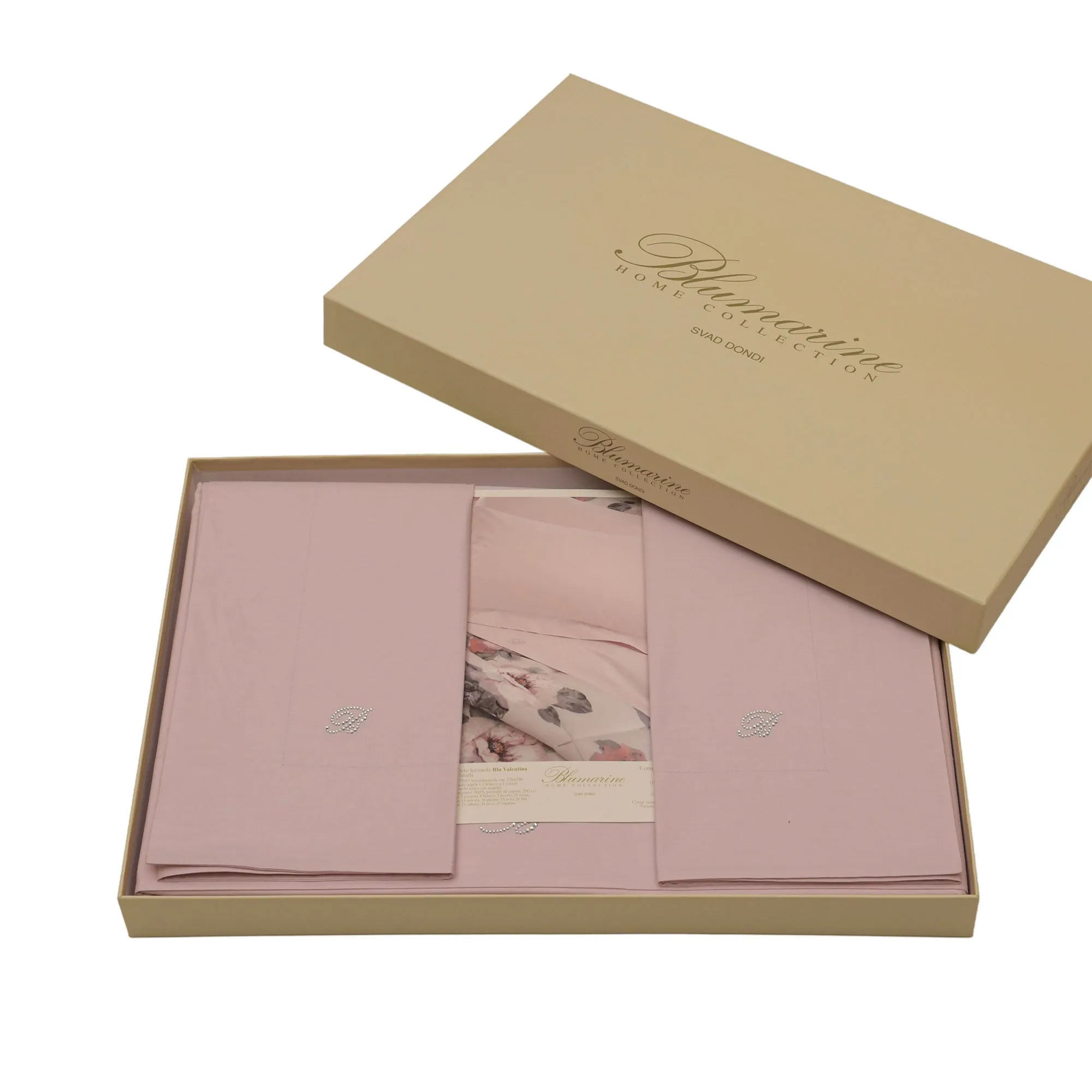 Blumarine Comforter Beatrice Double Bed Powder Pink and Sheet Set