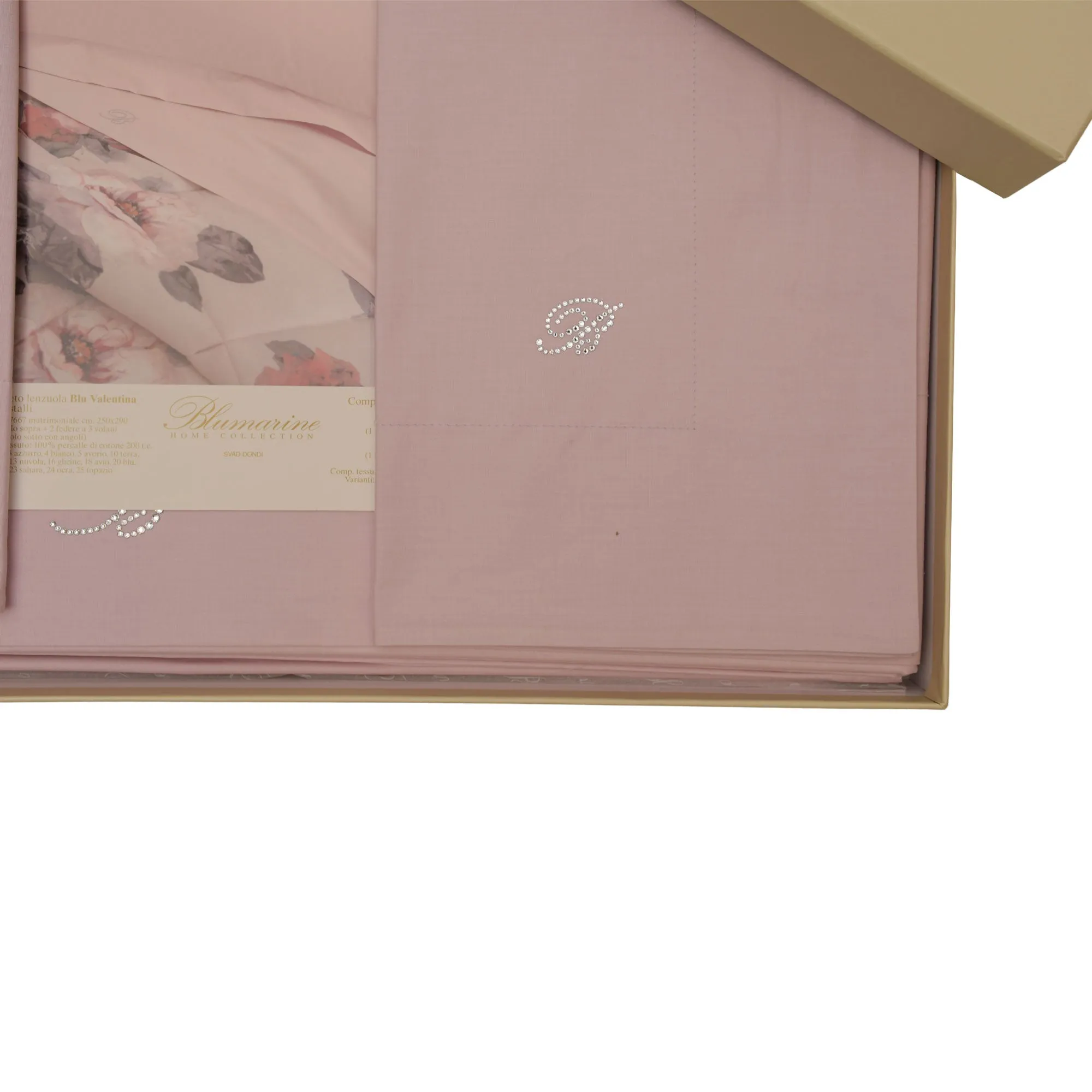 Blumarine Comforter Beatrice Double Bed Powder Pink and Sheet Set