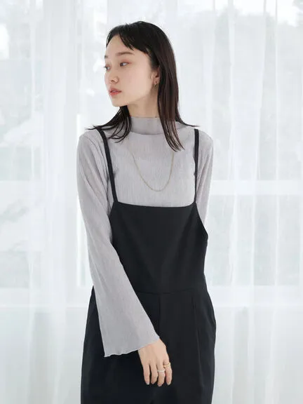 Bobo Tokyo Laury Sheer Pleated Cut Pullover