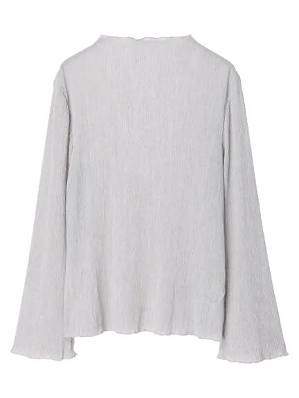 Bobo Tokyo Laury Sheer Pleated Cut Pullover