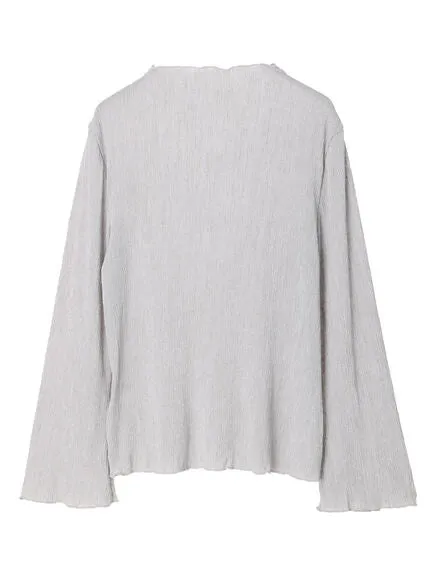 Bobo Tokyo Laury Sheer Pleated Cut Pullover