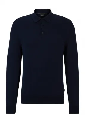 Boss Gemello Knitted Polo Dark Blue