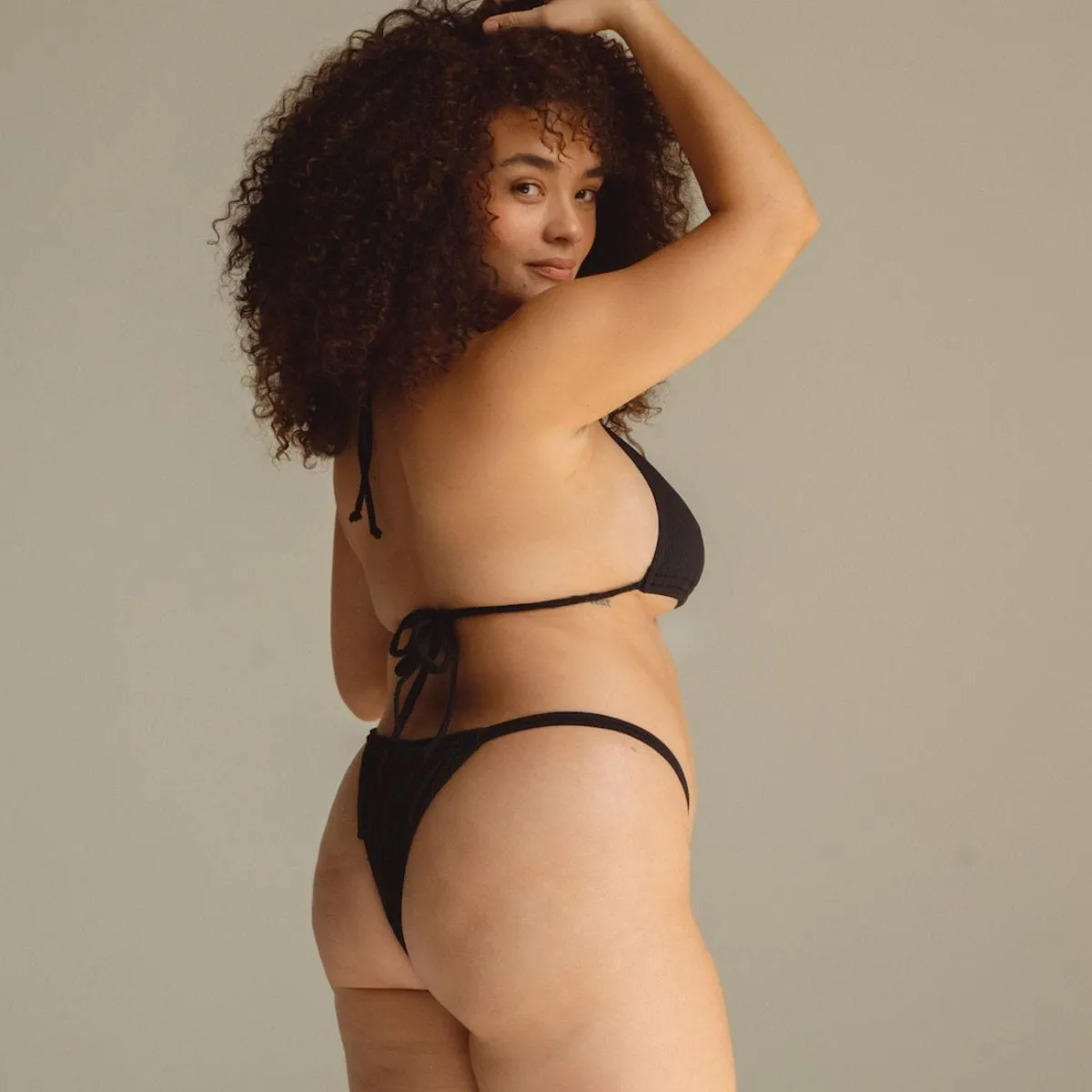 Brasil Bikini Bottom | Black Rib