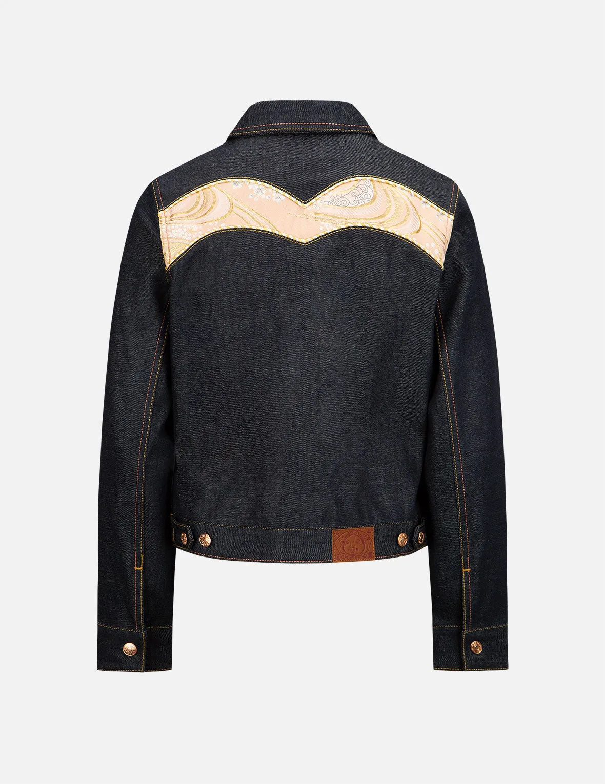 Brocade Daicock Insert Denim Jacket