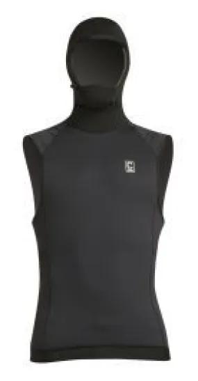 C Skins Skins Sleeveless Hooded Thermal Vest - Black