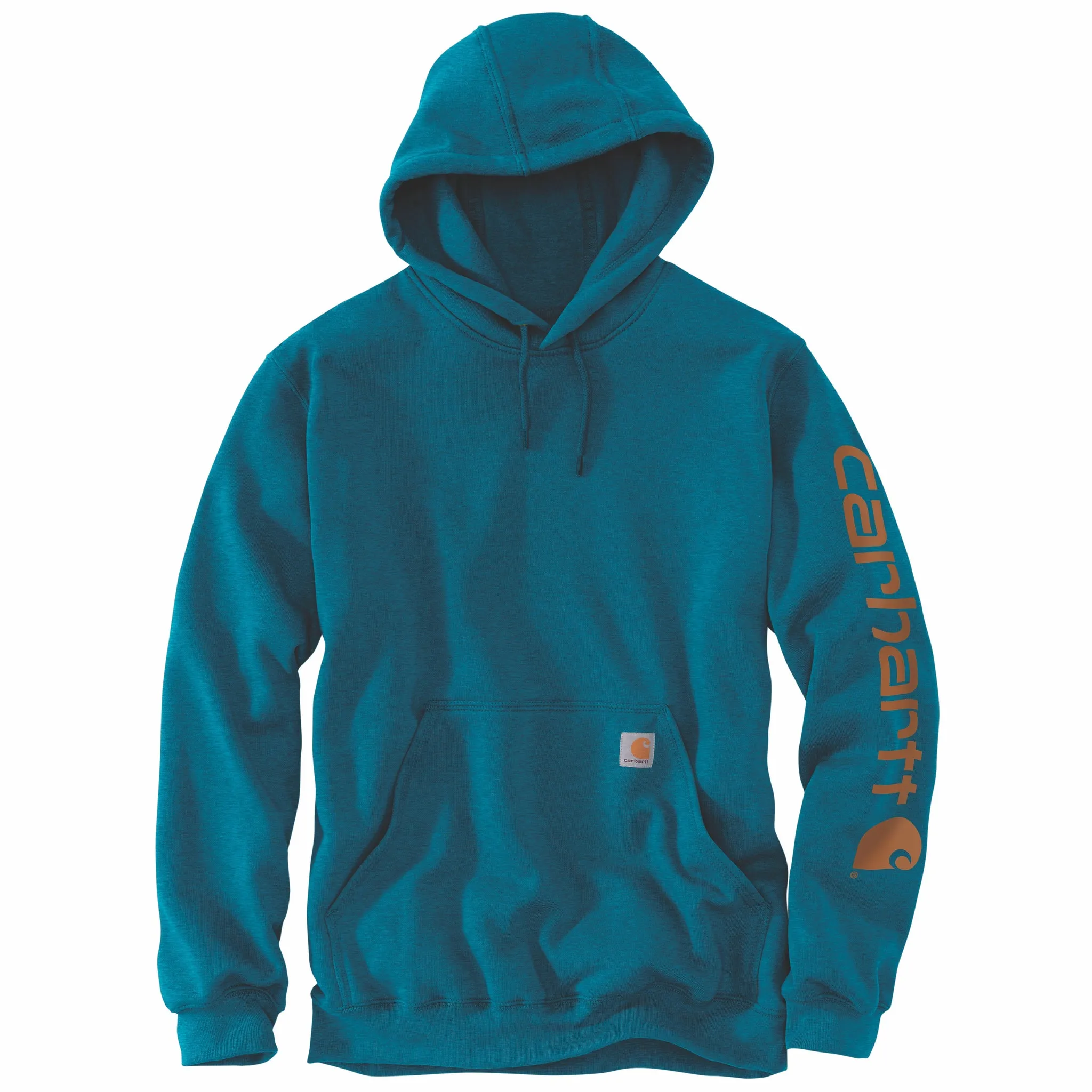 Carhartt Men's Signature Logo Hooded Pullover Sweatshirt