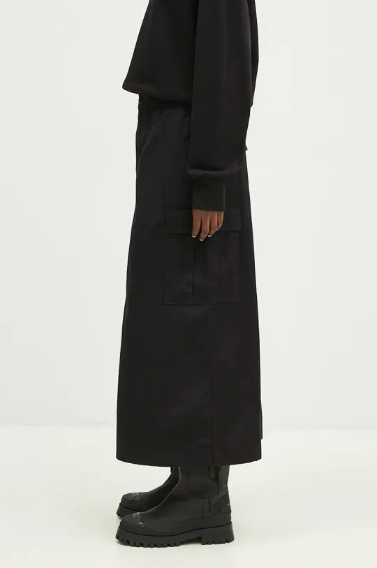 Carhartt WIP cotton skirt Cargo Skirt Long black color I033823.8902