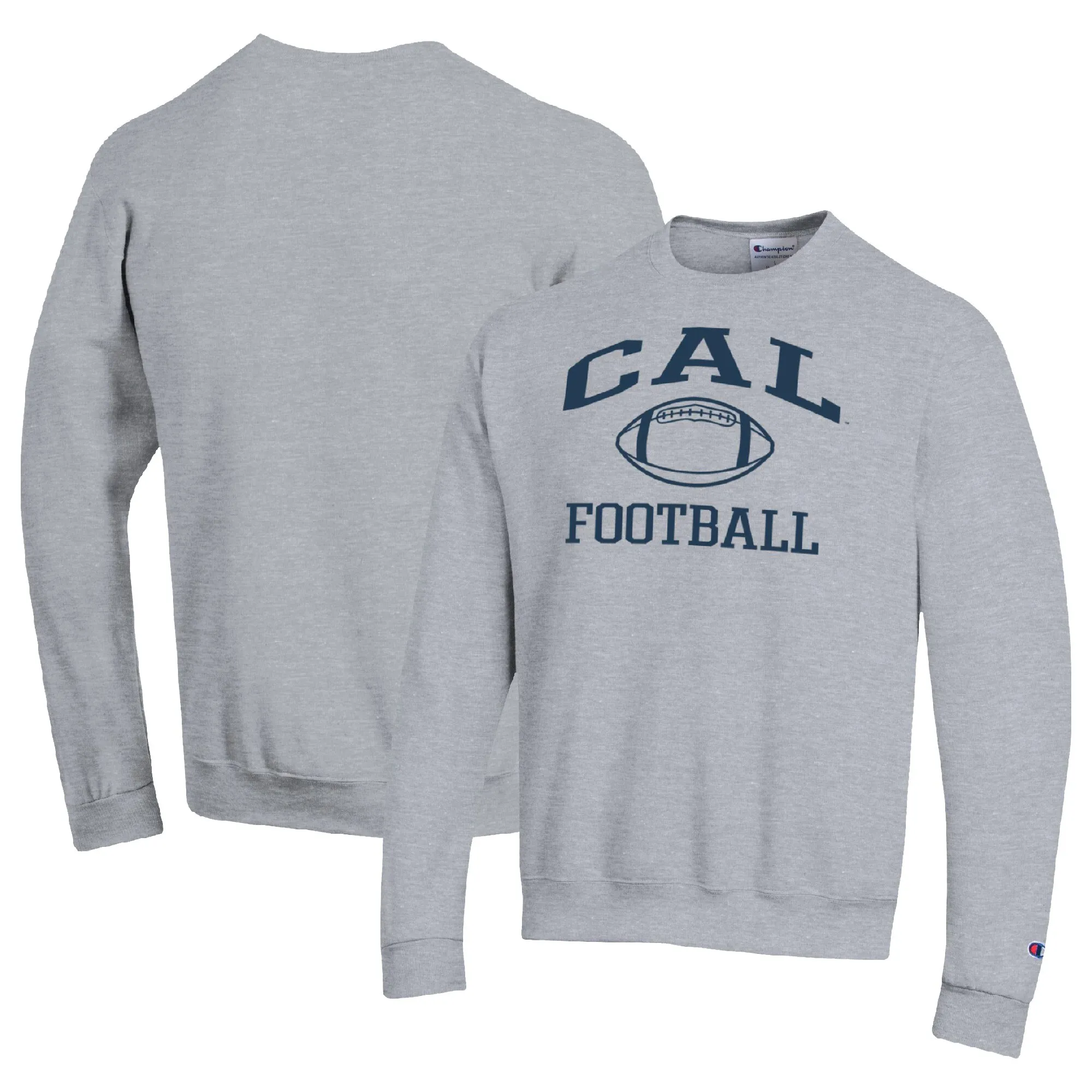 Champion Cal Bears Heather Gray Football Icon Pullover Sweatshirt